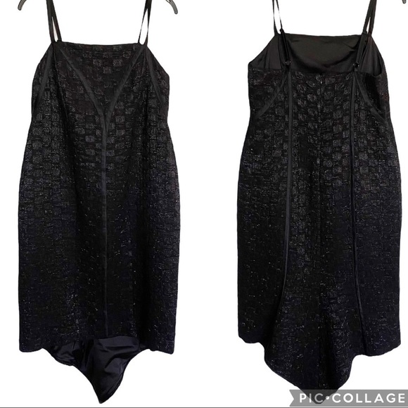 Isabel Toledo x Lane Bryant NWT Deco Seamed Fishtail Midi Dress Black Size 12 - Picture 4 of 8